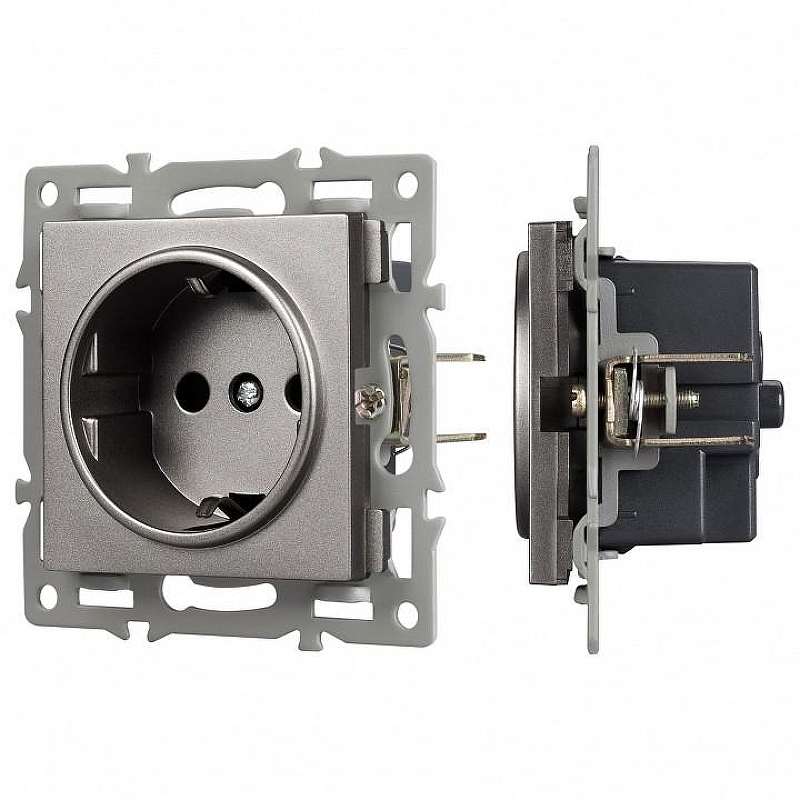 Розетка с заземлением, без рамки Arlight SCT 043732 цвет Серый