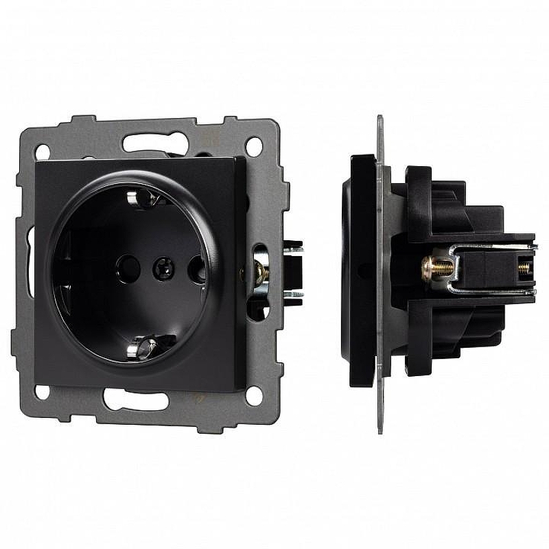 Розетка с заземлением, без рамки Arlight SCT 049815 цвет Черный