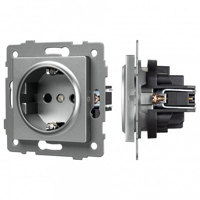 Розетка с заземлением, без рамки Arlight SCT 049816 цвет Серый