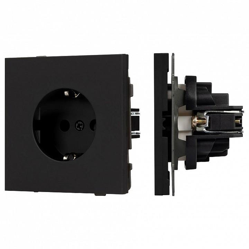 Розетка с заземлением, без рамки Arlight SCT 054277 цвет Черный