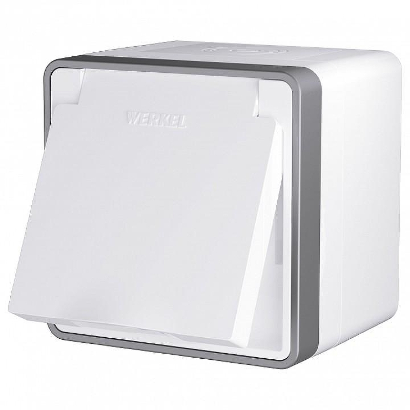 Розетка с заземлением и со шторками Werkel Gallant (белая) W5071201 цвет Белый