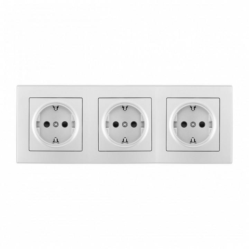 Розетка с заземлением и со шторкой Arte Milano SET06-3 SET06-3-40-1x3 silver цвет Серебро