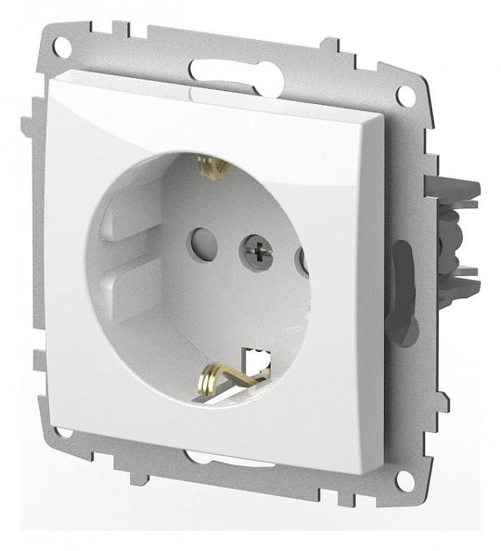 Розетка с заземлением и со шторкой, без рамки Elbi Eleсtriс Zena Vega 609-015600-243 цвет Белый
