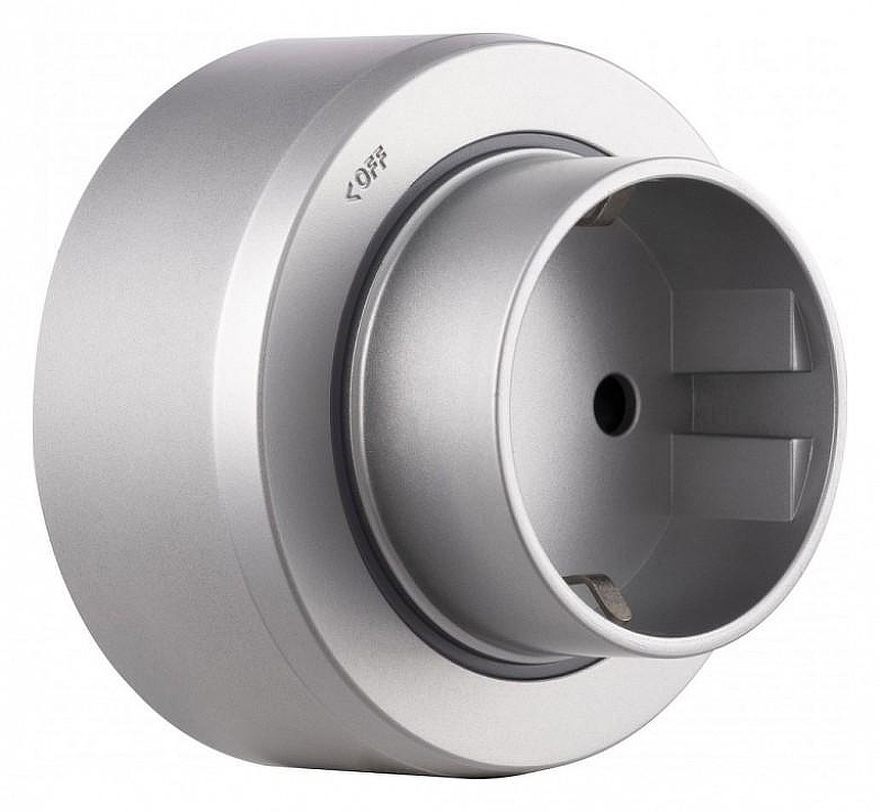 Розетка с заземлением на треке Arte Milano Am-track-sockets-39 397951TS/ES Silver цвет Серебро