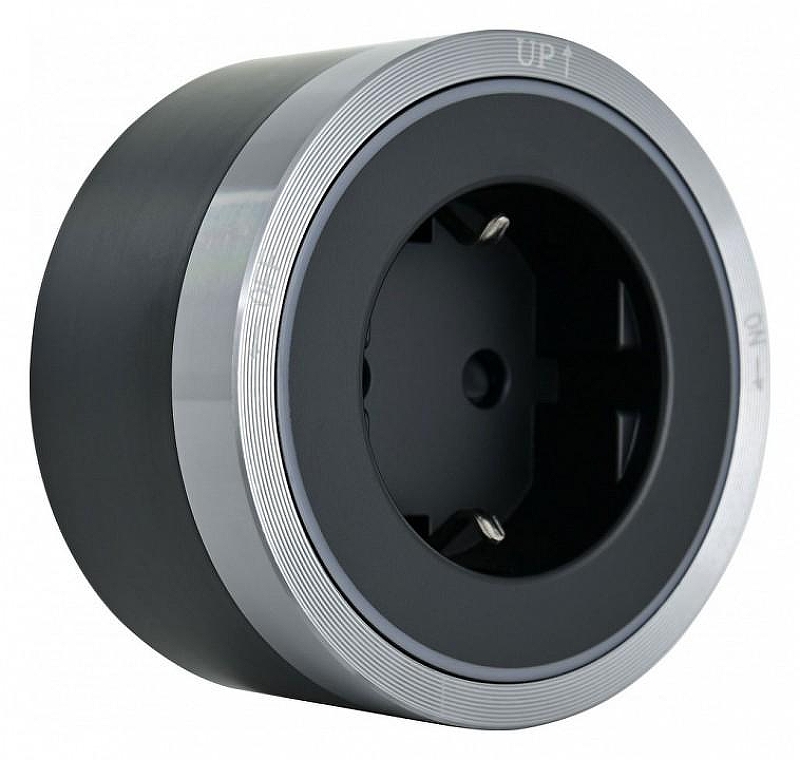 Розетка с заземлением на треке Arte Milano Am-track-sockets 380066TS LED/ES Grey цвет Серый