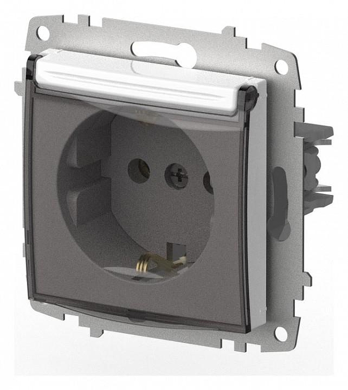 Розетка с заземлением с крышкой, без рамки Elbi Eleсtriс Zena Vega 609-015600-218 цвет Белый