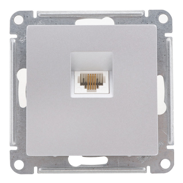 розетка SCHNEIDER ELECTRIC RJ11 AtlasDesign телефонная IP20 алюминий