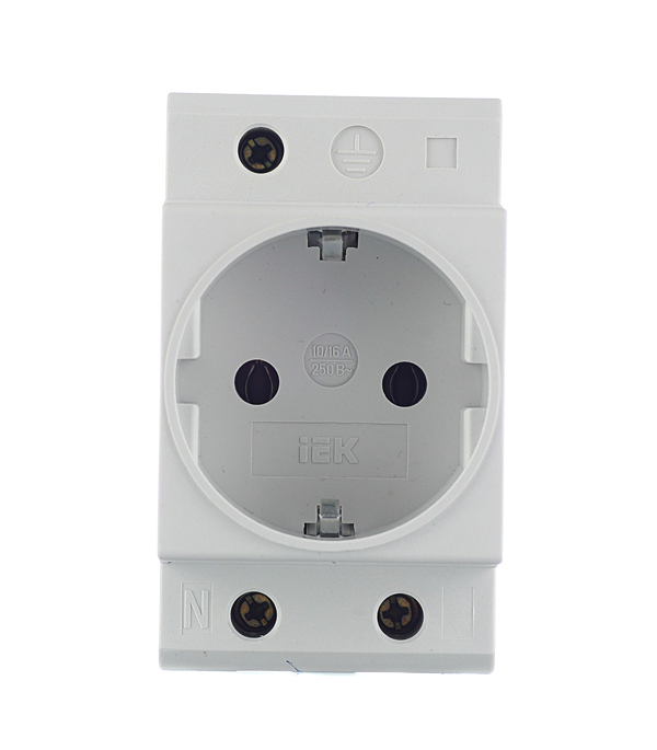 Розетка щитовая модульная IEK 220 В 16 А (MRD10-16/2160/2153)