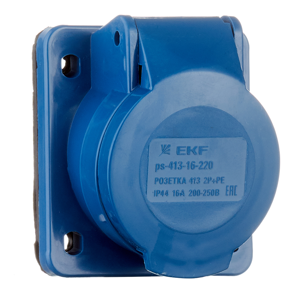 Розетка силовая настенная EKF PROxima 2Р+РЕ 16 А 220 В IP44