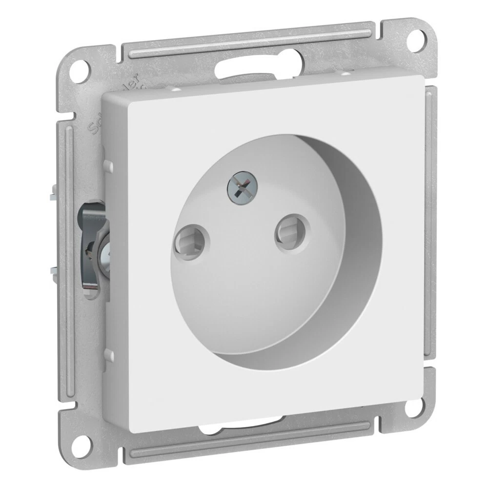 Розетка Systeme Electric AtlasDesign встраиваемая лотос без заземления со шторками (ATN001349)