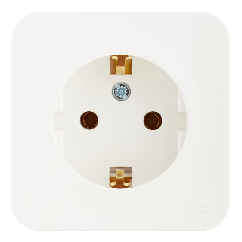 Розетка Systeme Electric Blanca накладная молочная с заземлением (BLNRA010112)