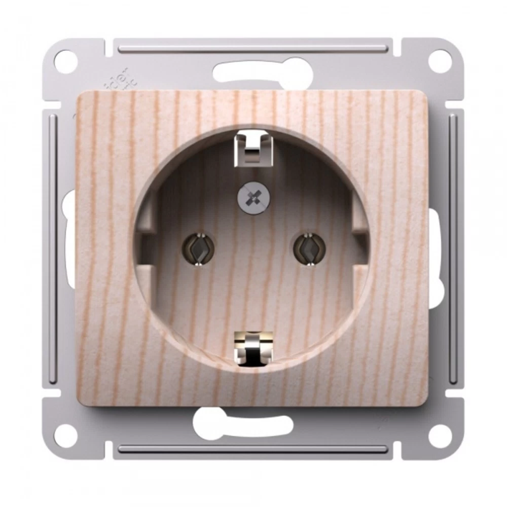 Розетка Systeme Electric Glossa встраиваемая сосна (SE GSL001543)