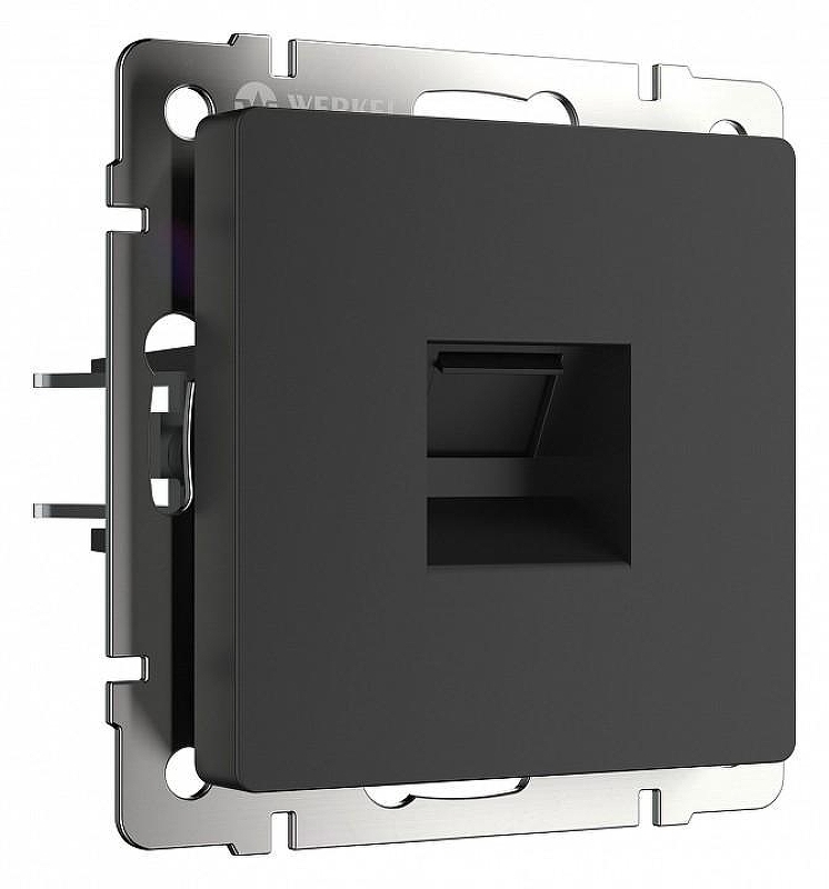 Розетка телефонная RJ-11 без рамки Werkel черный матовый W1182008 цвет Черный