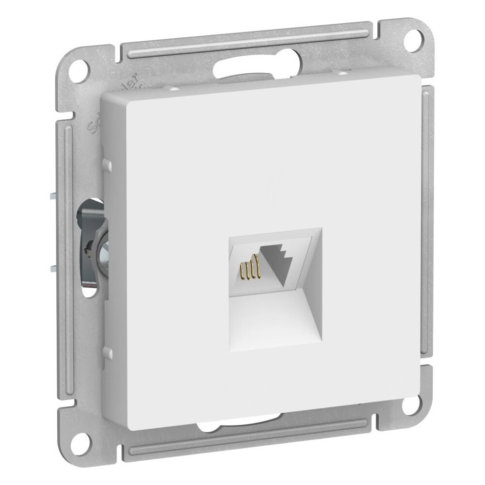 Розетка телефонная Systeme Electric AtlasDesign встраиваемая лотос RJ11 (ATN001381)