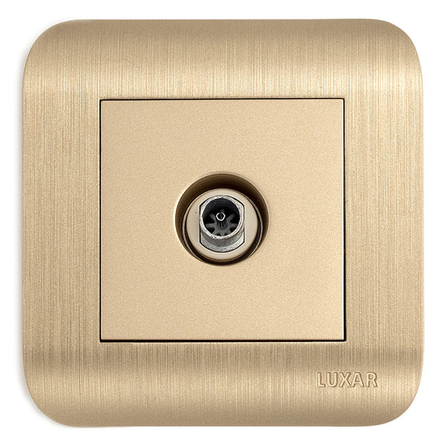 розетка телевизионная LUXAR Deco IP20 шампань