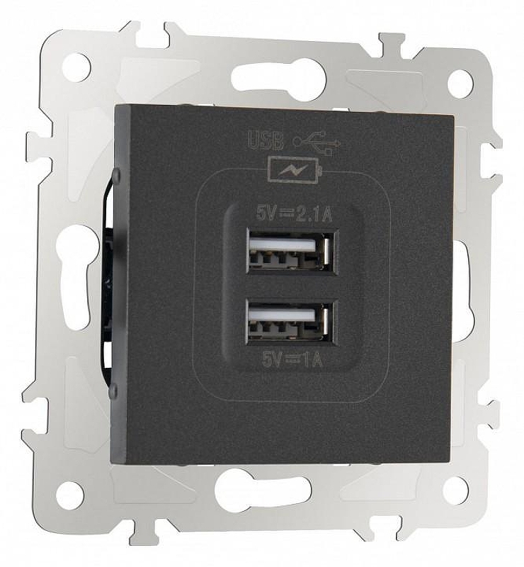 Розетка USB, без рамки Arte Milano am-203 203.46-1.black цвет Черный