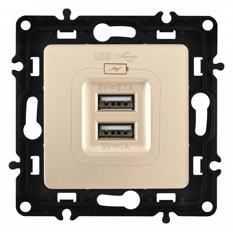 Розетка USB, без рамки Arte Milano am-217 217.46-1.shampan цвет Бежевый