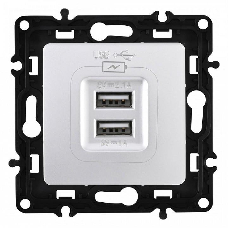 Розетка USB, без рамки Arte Milano am-217 217.46-1.silver цвет Серебро