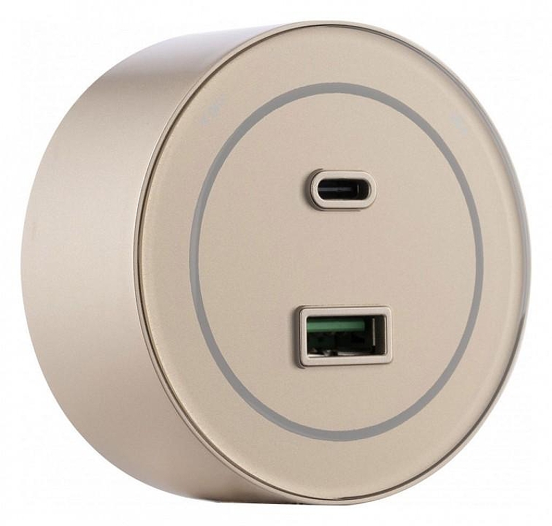 Розетка USB и type C на треке Arte Milano Am-track-sockets-39 399732TS/USB-Type-C Gold цвет Золото