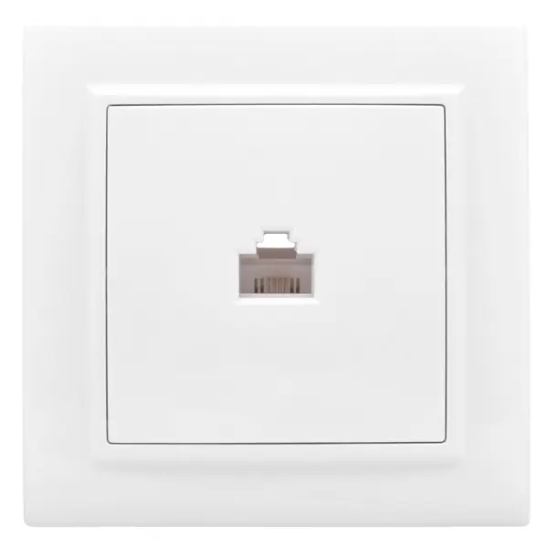Розетка встраиваемая EKF Минск RJ-45 без заземления цвет белый
