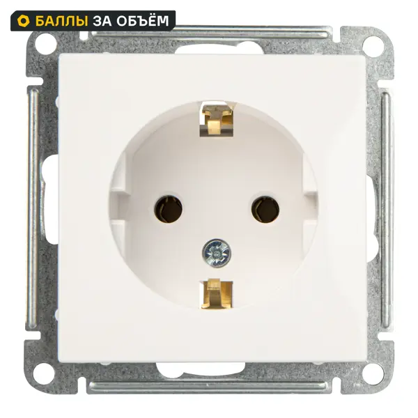 Розетка встраиваемая Systeme Electric W59 с заземлением цвет белый RS16-154-1-86