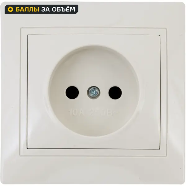 Розетка встраиваемая Tdm Electric Таймыр без заземления цвет бежевый
