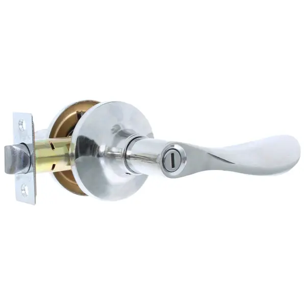 Ручка дверная на розетке Avers 8091-03 с фиксатором хром