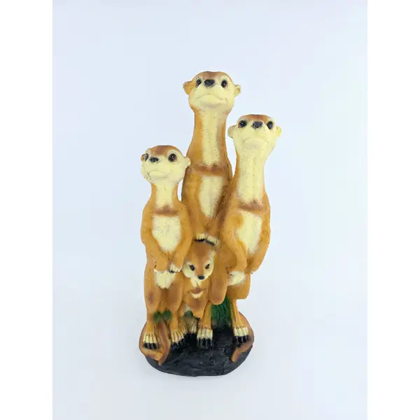 Садовая фигура Сурикаты полистоун 50x25 см