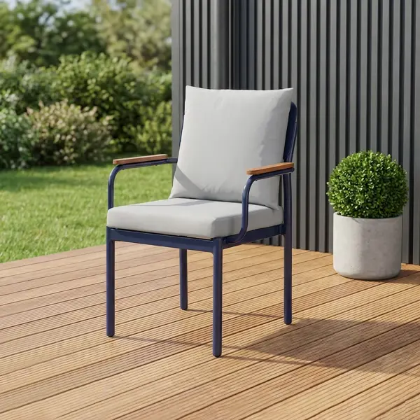 Садовое кресло с подушкой Garden Story Rockhill GS064 57x62x87 см алюминий