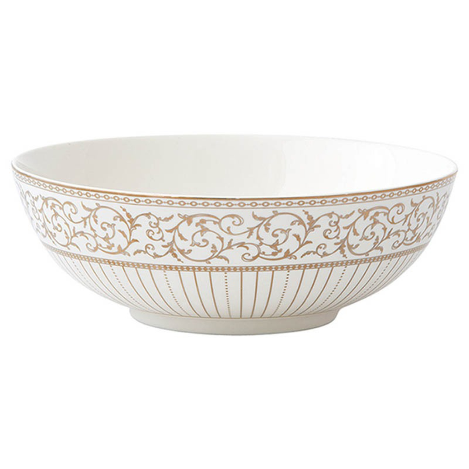 Салатник Pozzi Milano 1876 Golden белый 23х8 см, 1,7 л