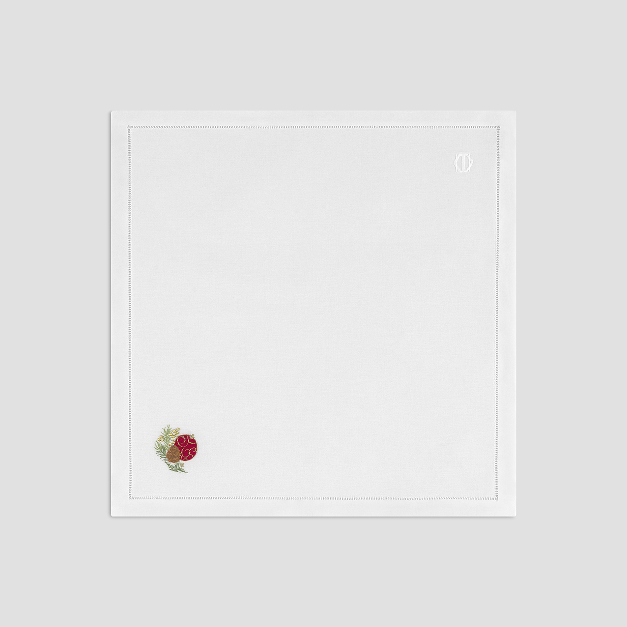 Салфетка Togas Амодио белая/красная 50х50 см