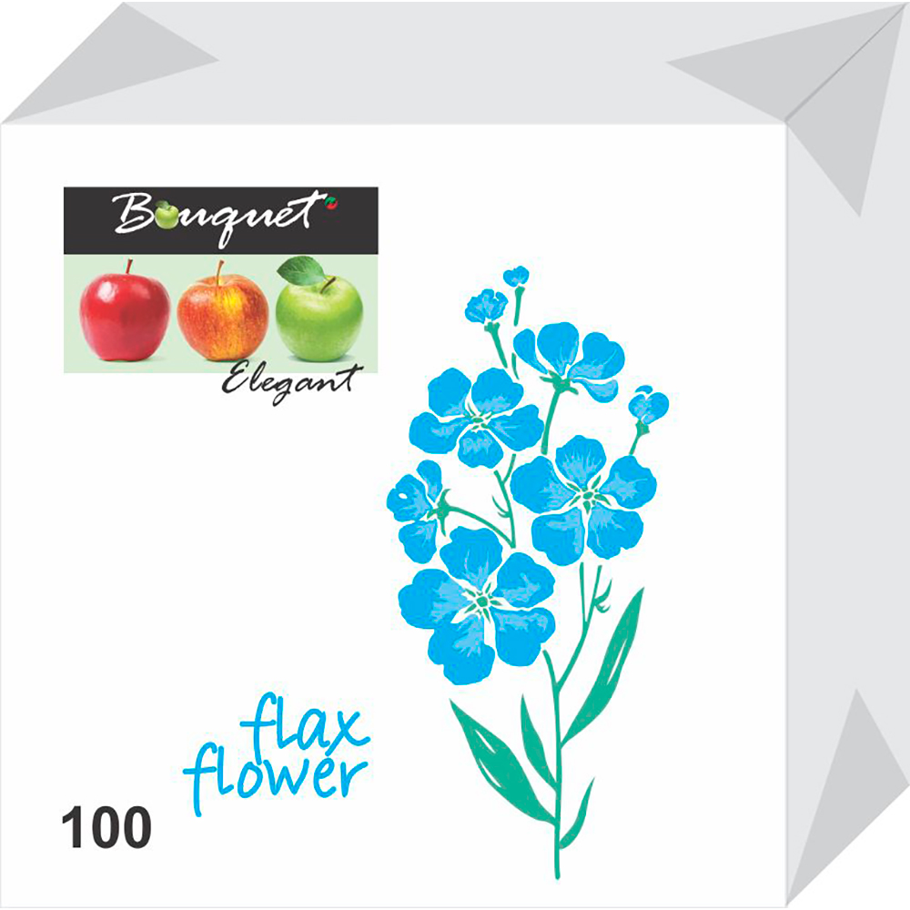 Салфетки Bouquet elegant бумажные незабудка 24х24 1сл 100л