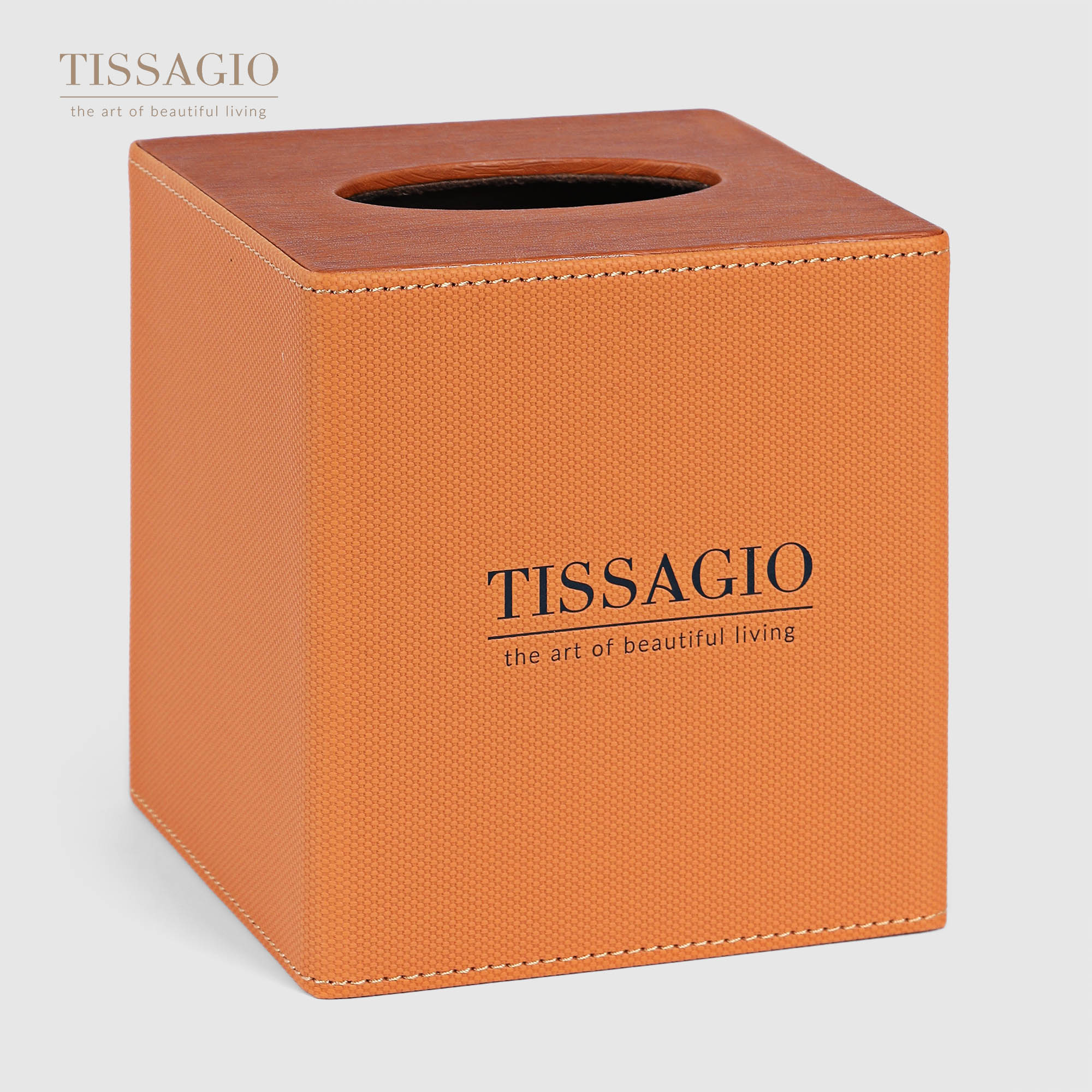 Салфетница Tissagio оранжевая 13x13х14,5 см