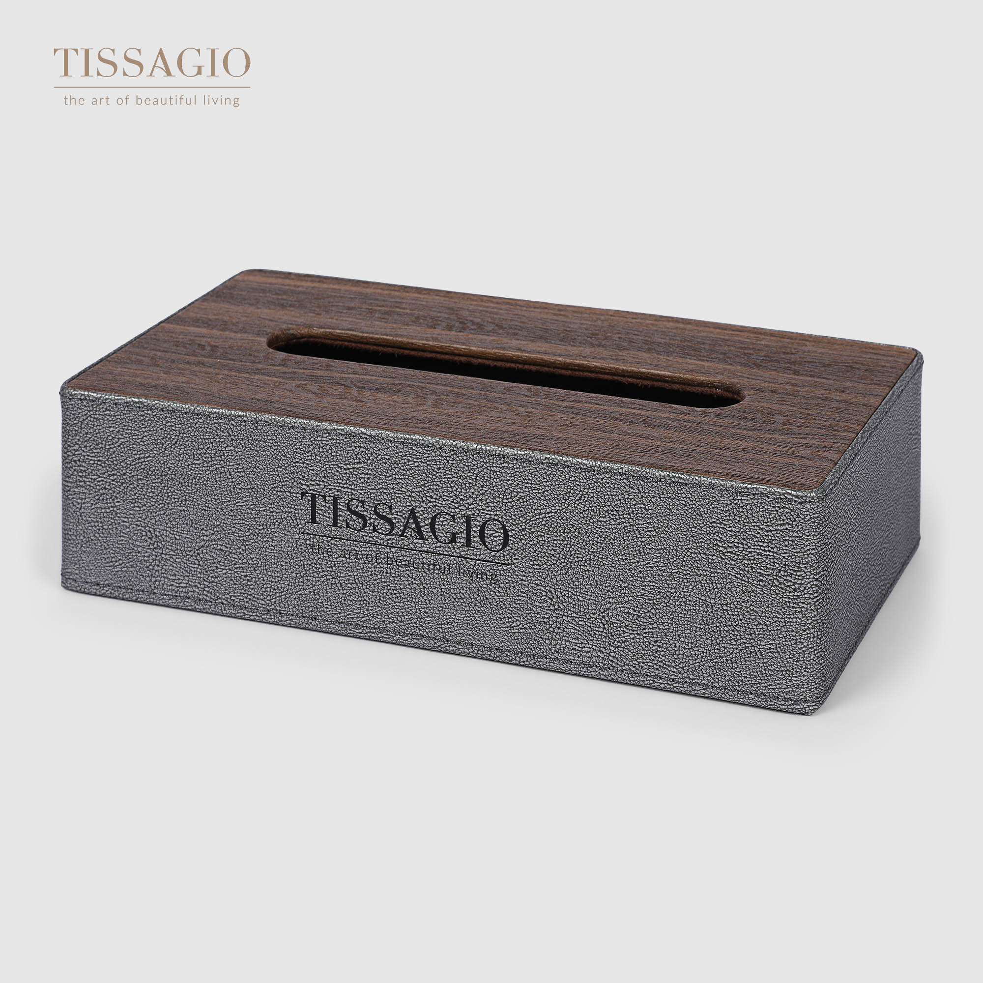 Салфетница Tissagio серая, 26х12,5х6,5 см