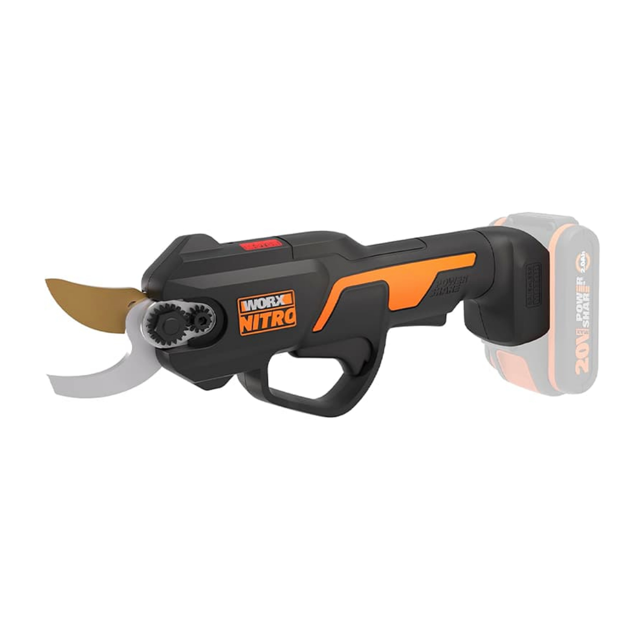 Секатор для стрижки веток WORX аккумуляторный 20V 25 мм, бесщеточный, без АКБ и ЗУ WG330E.9