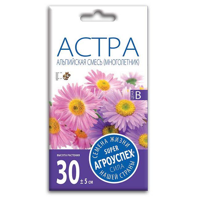 семена Астра АГРОУСПЕХ Альпийская 0,1г