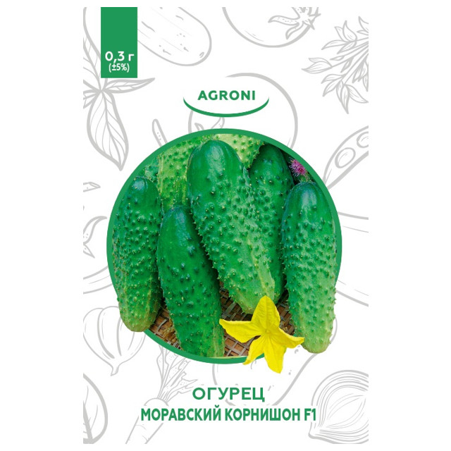 семена Огурец Моравский корнишон F1 АГРОНИ 0,3г XS