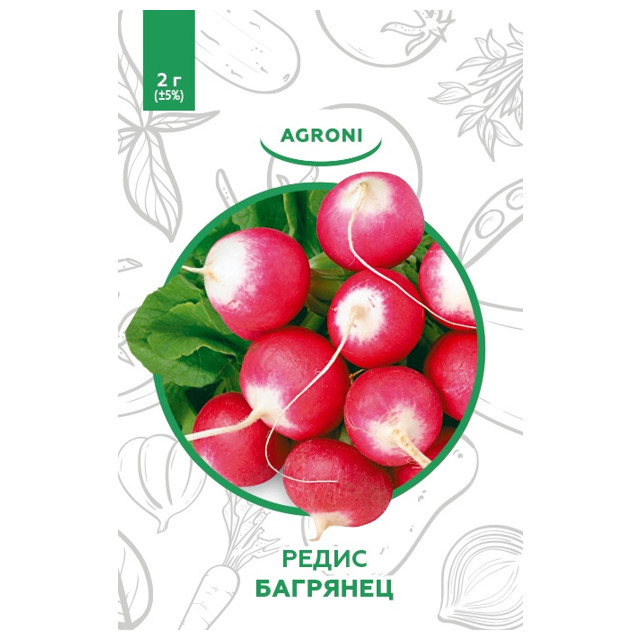 семена редис Багрянец АГРОНИ 2г XS