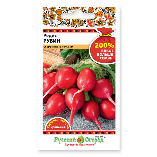 семена редис Рубин 6г