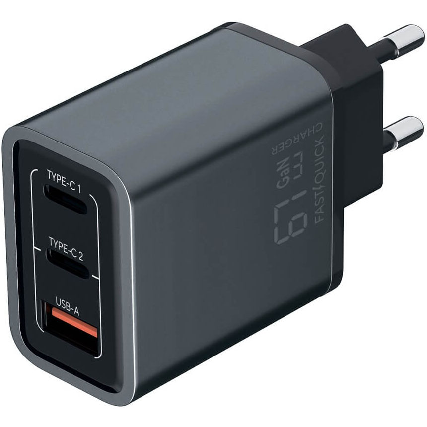 Сетевое зарядное устройство Red Line XC-7 2хUSB-C серый