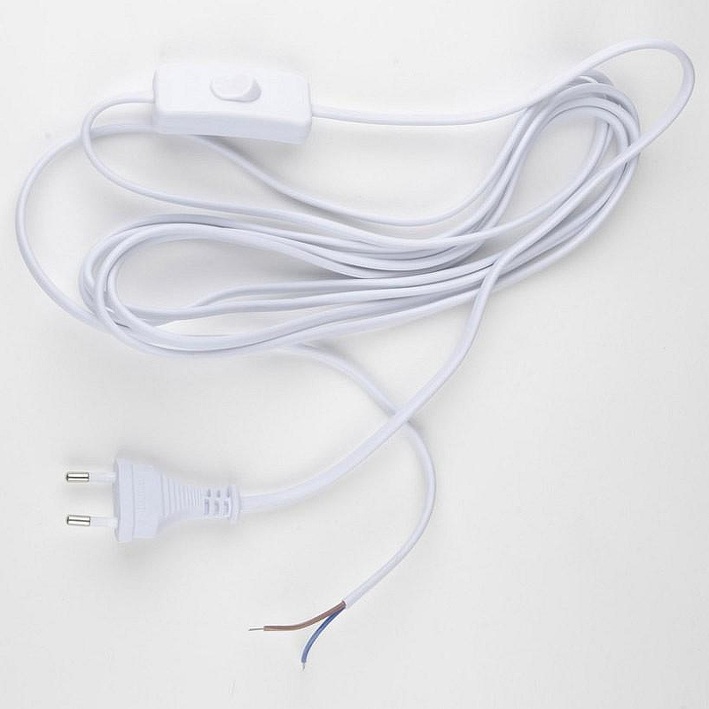 Сетевой провод с выключателем Uniel UCX-C12/01A UL-00007236 цвет Белый