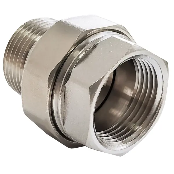 Сгон прямой американка Valfex 3/4" ВР-НР мм никелированная латунь VF.340.N.034.BIR