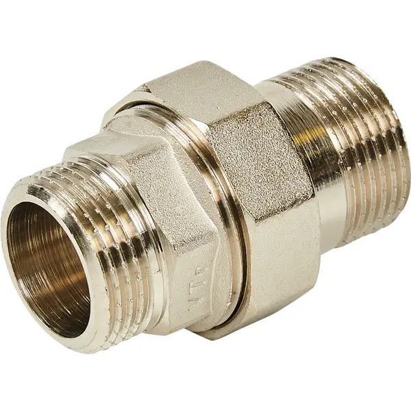 Сгон прямой американка Valtec 1" НР мм никелированная латунь S72800006