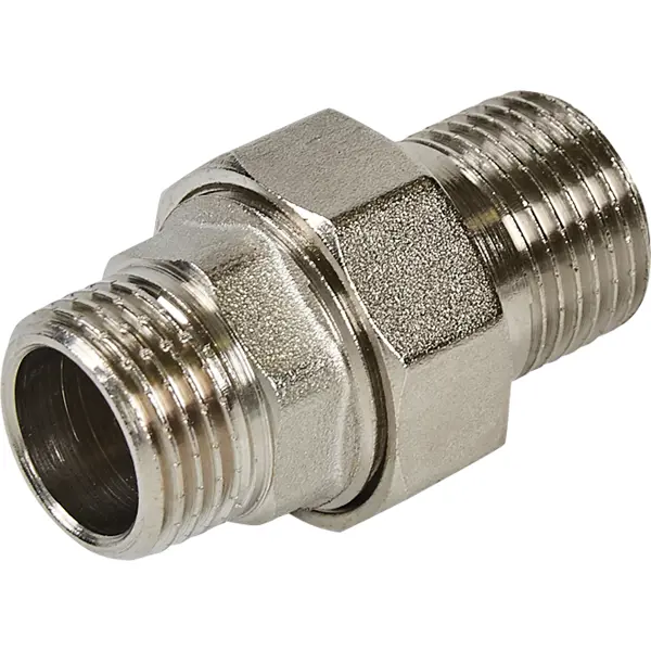 Сгон прямой американка Valtec 1/2" НР мм никелированная латунь S72800004