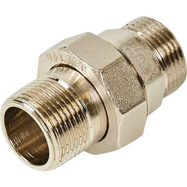 Сгон прямой американка Valtec 3/4" НР мм никелированная латунь S72800005