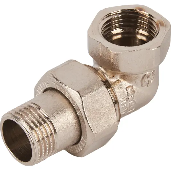 Сгон угловой американка Stout 1/2" ВР-НР мм латунь