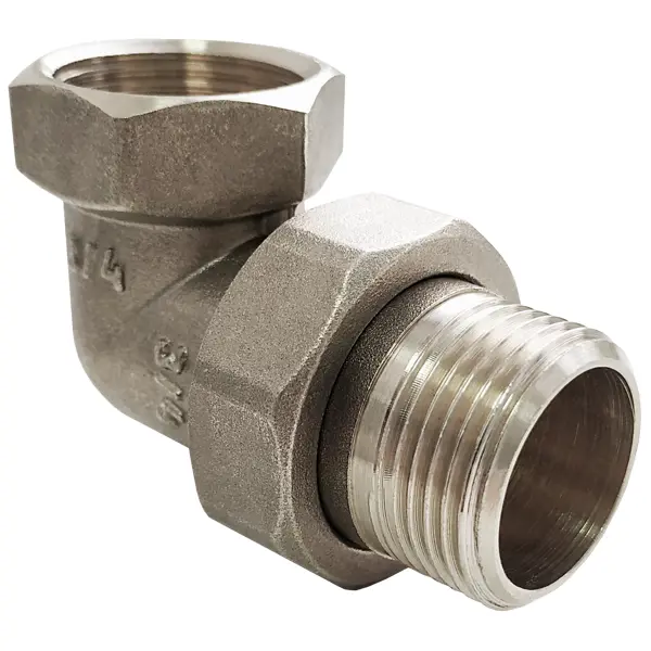 Сгон угловой американка Valfex 3/4" ВР-НР мм никелированная латунь VF.098.N.034.BIR