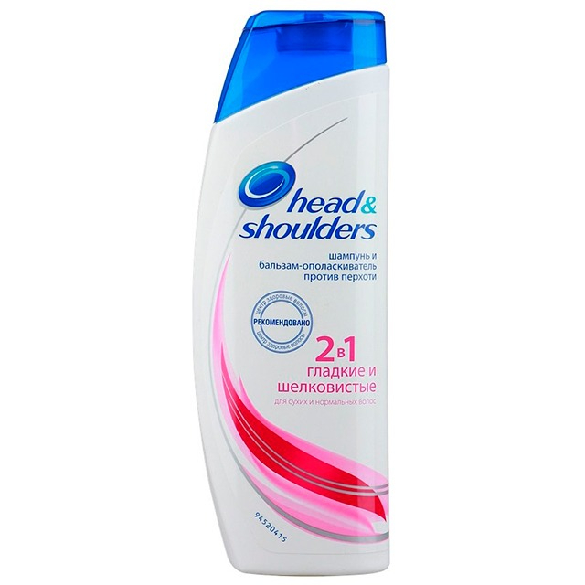 Шампунь Head & Shoulders 2 в 1 Гладкие Шелковистые для сухих, нормальных волос 400 мл