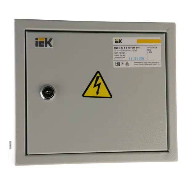 Щит освещения навесной IEK ОЩВ-3-63-12-0 36 6 модулей IP 31 металл