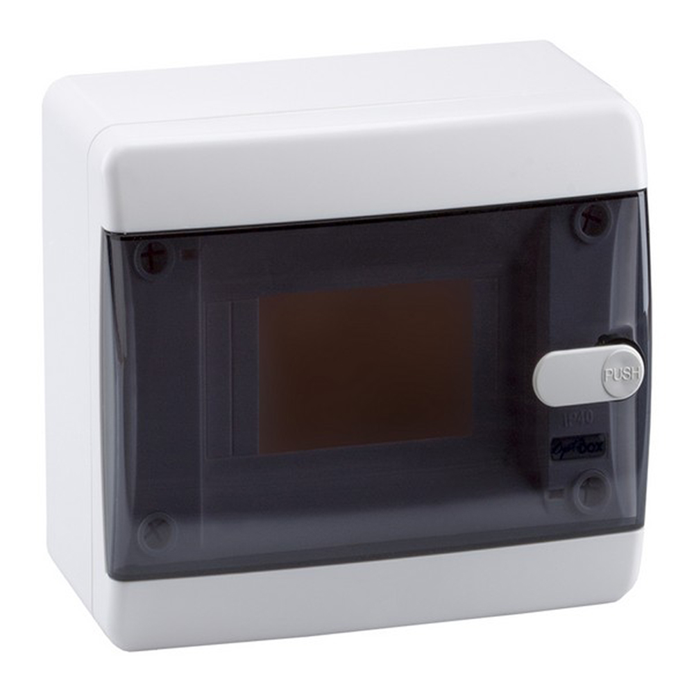 Щит распределительный навесной КЭАЗ OptiBox ЩРН пластиковый IP41 150х182х102,9 мм 6 модулей (145774)